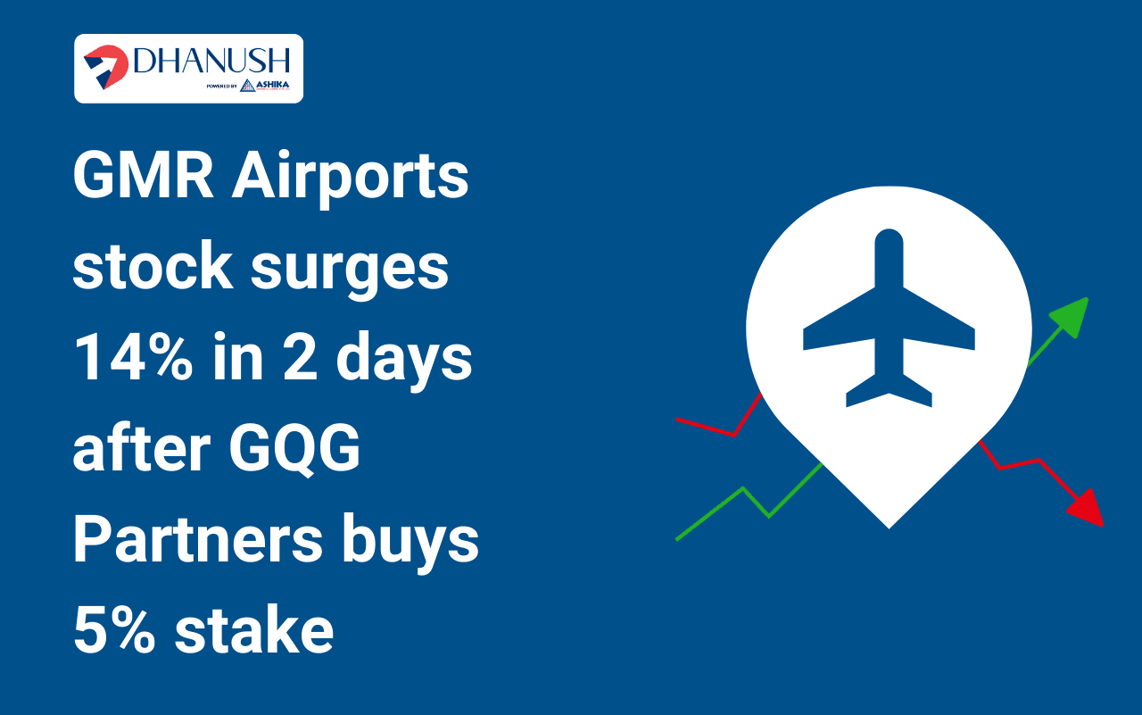 GMR Airports stock surges 14% in 2 days after GQG Partners buys 5% stake
