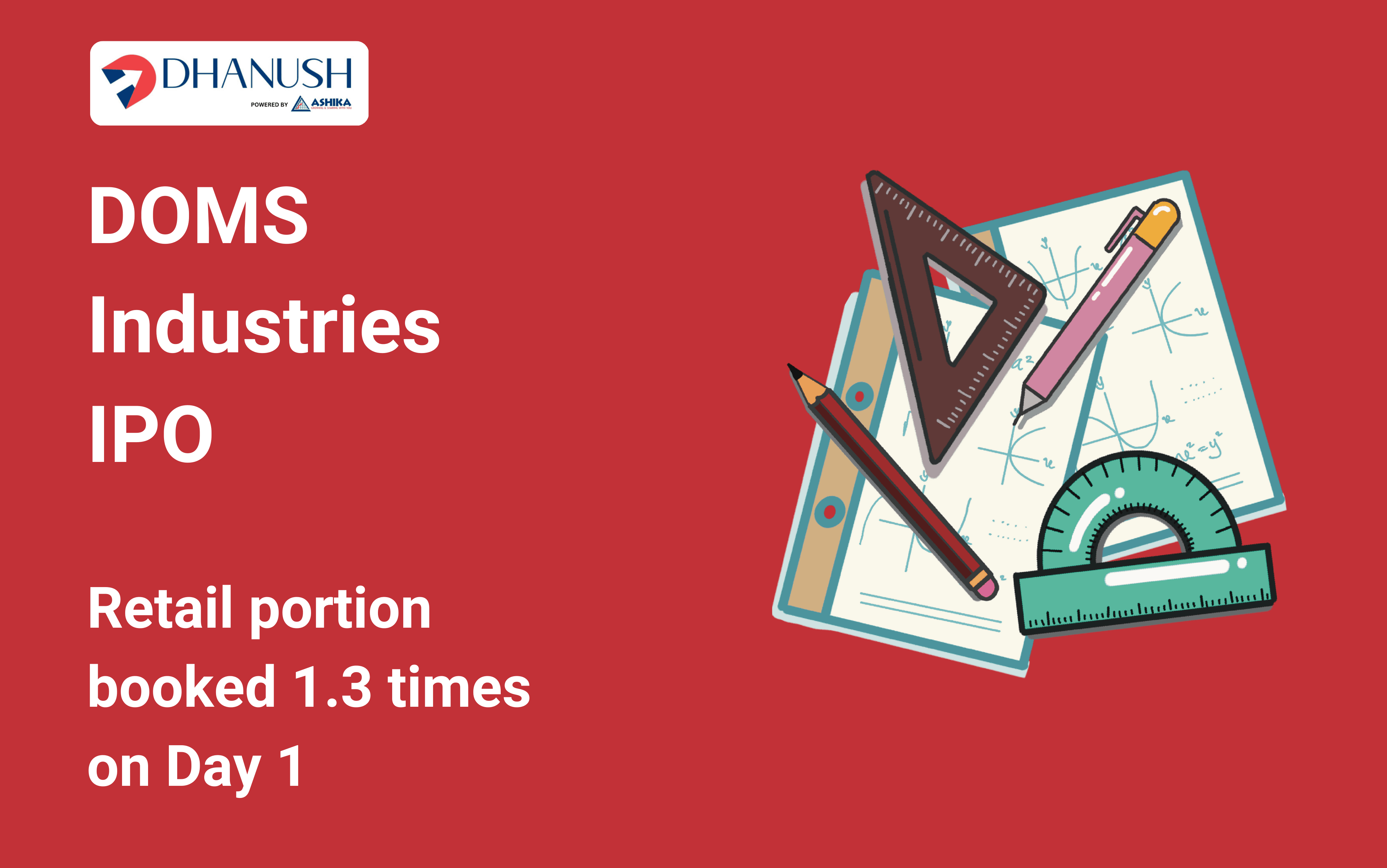 DOMS Industries IPO: Retail portion booked 1.3 times on Day 1