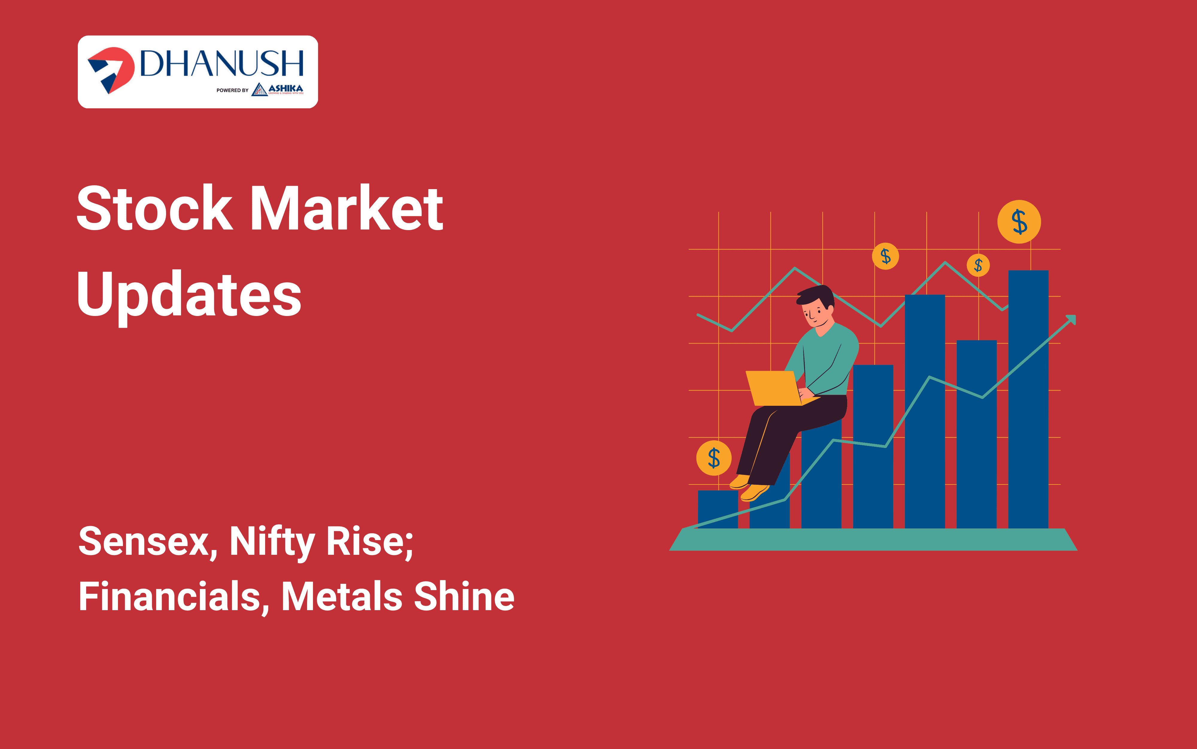 Stock Market Updates: Sensex, Nifty Rise; Financials, Metals Shine