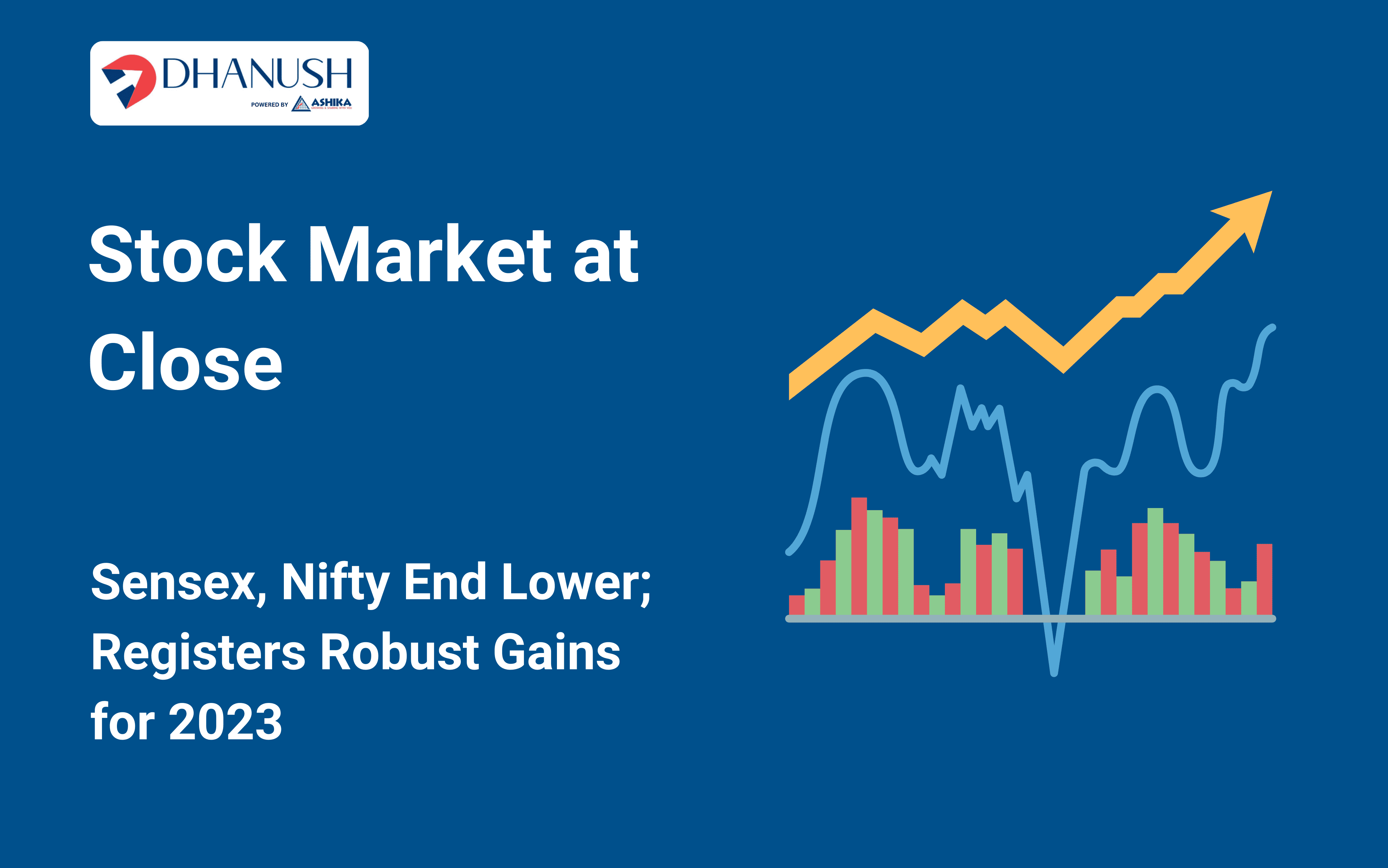 Stock Market at Close: Sensex, Nifty End Lower; Registers Robust Gains for 2023