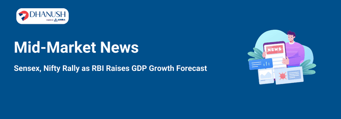Sensex, Nifty Rally as RBI Raises GDP Growth Forecast