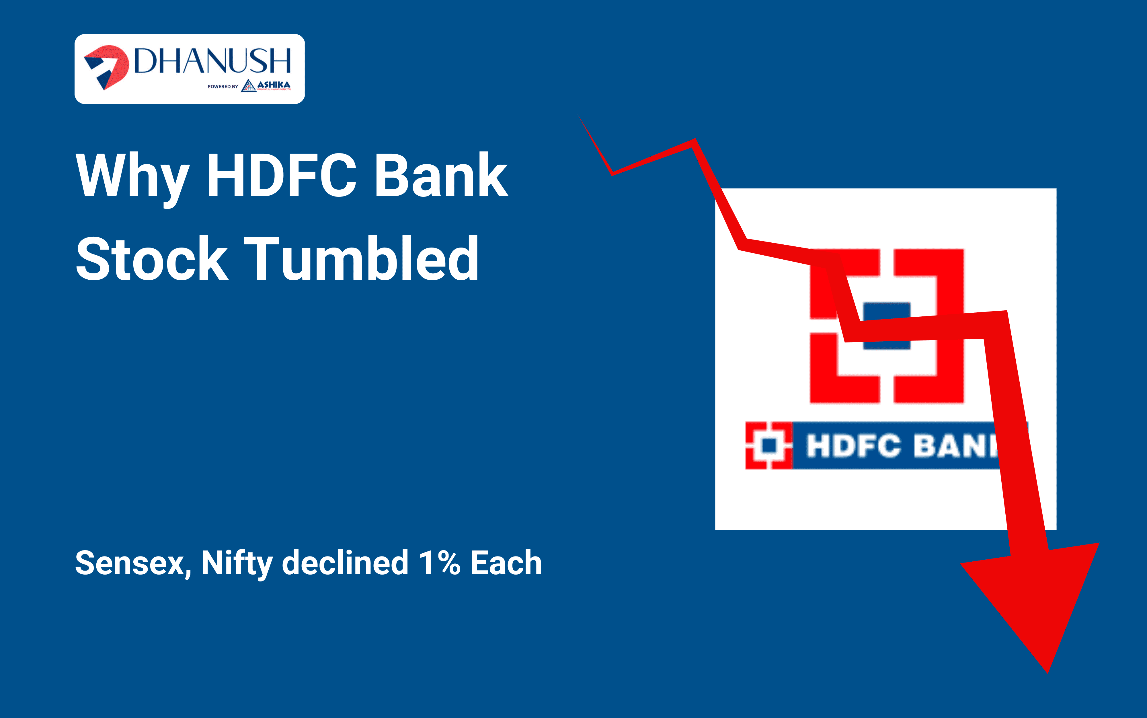 Why HDFC Bank Stock Tumbled as Sensex, Nifty declined 1% Each