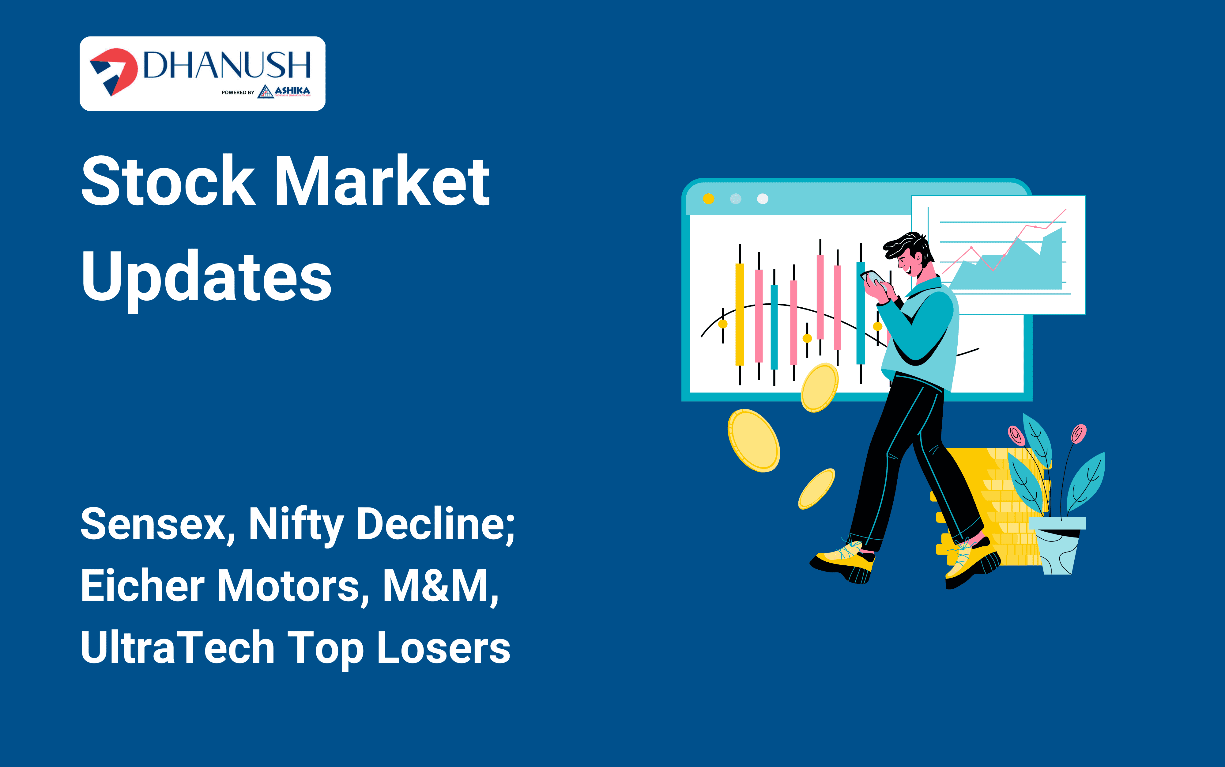 Stock Market Updates: Sensex, Nifty Decline; Eicher Motors, M&M, UltraTech Top Losers