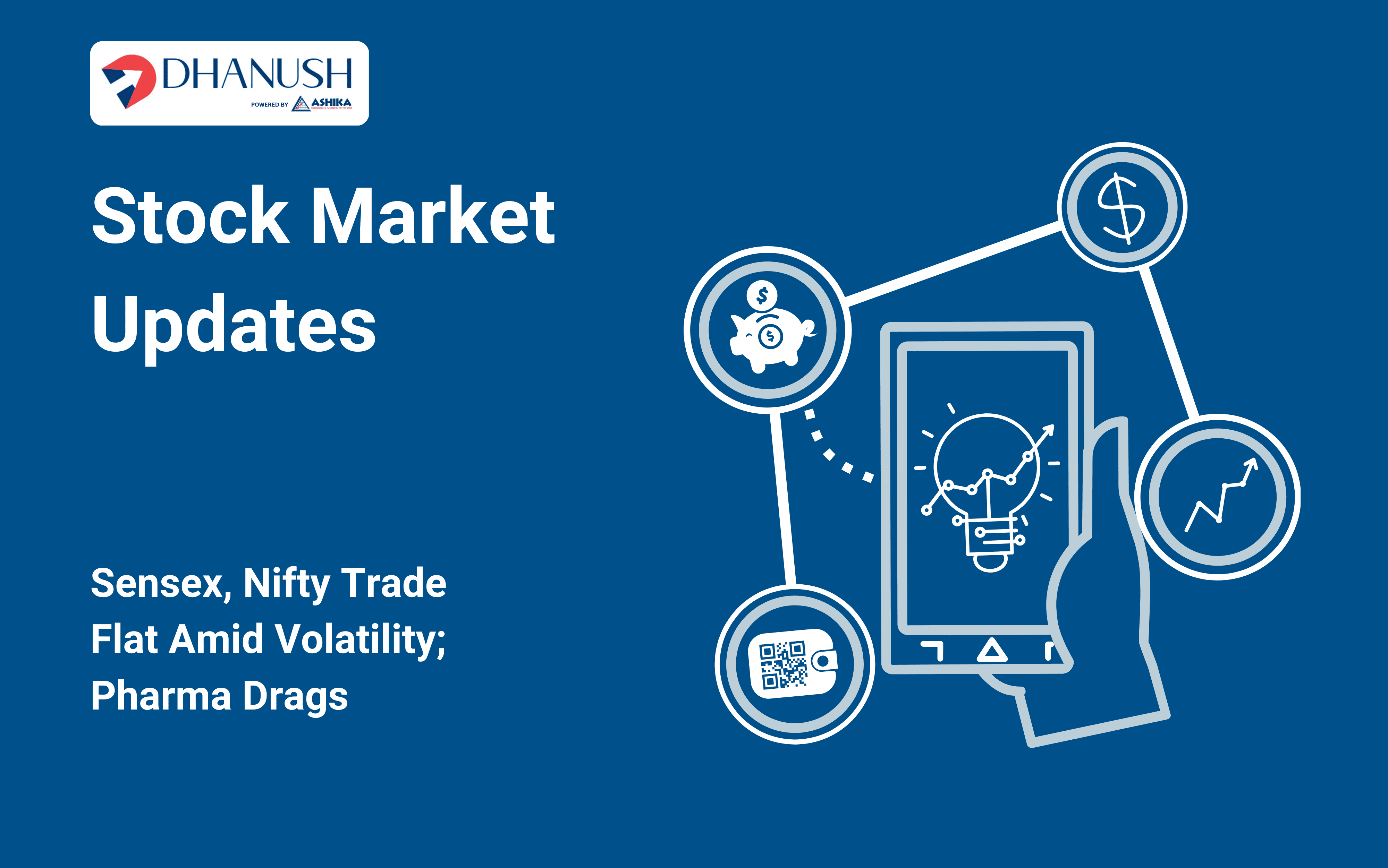 Stock Market Updates: Sensex, Nifty Trade Flat Amid Volatility; Pharma Drags