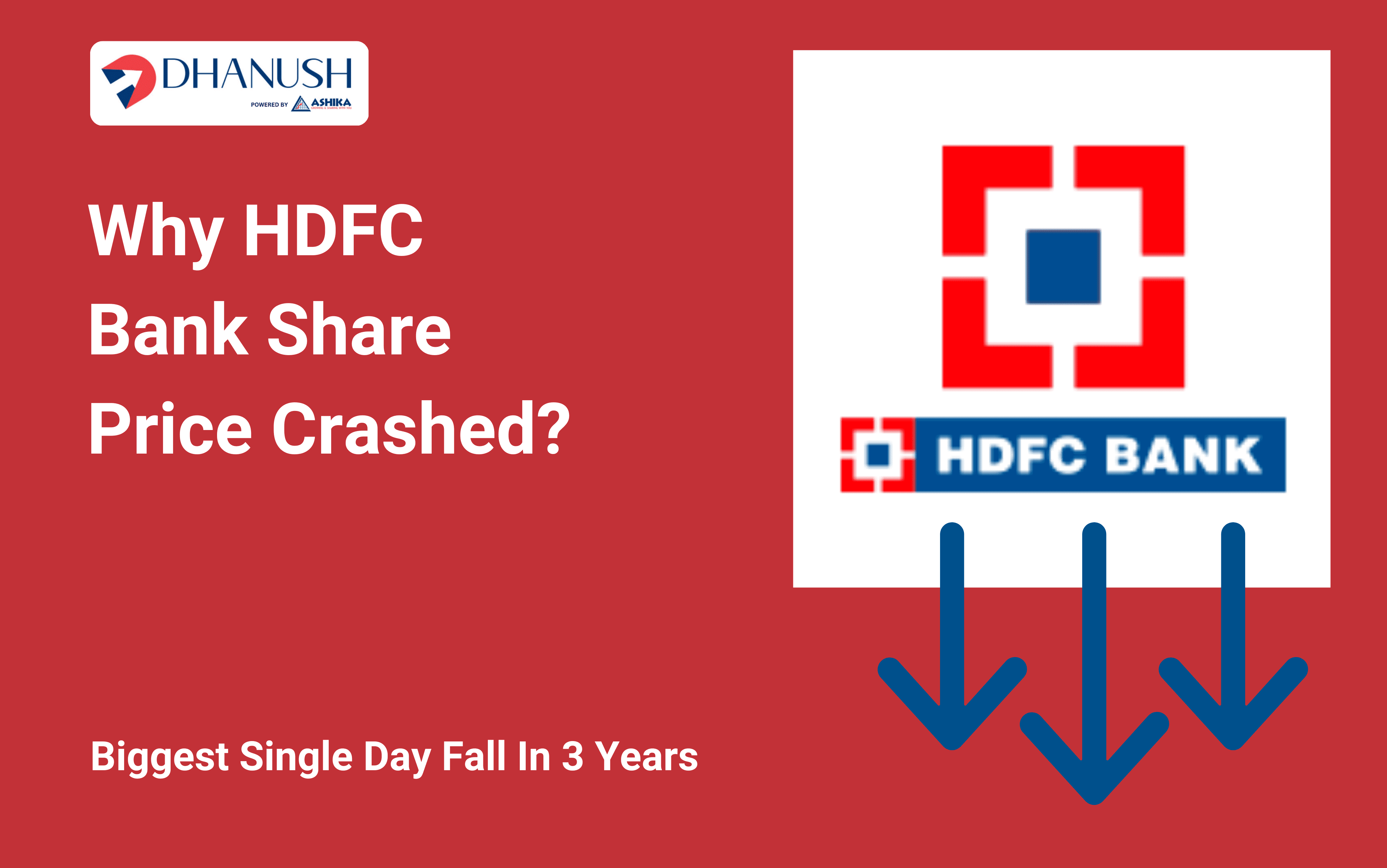 Why HDFC Bank Share Price Crashed? Biggest Single Day Fall In 3 Years