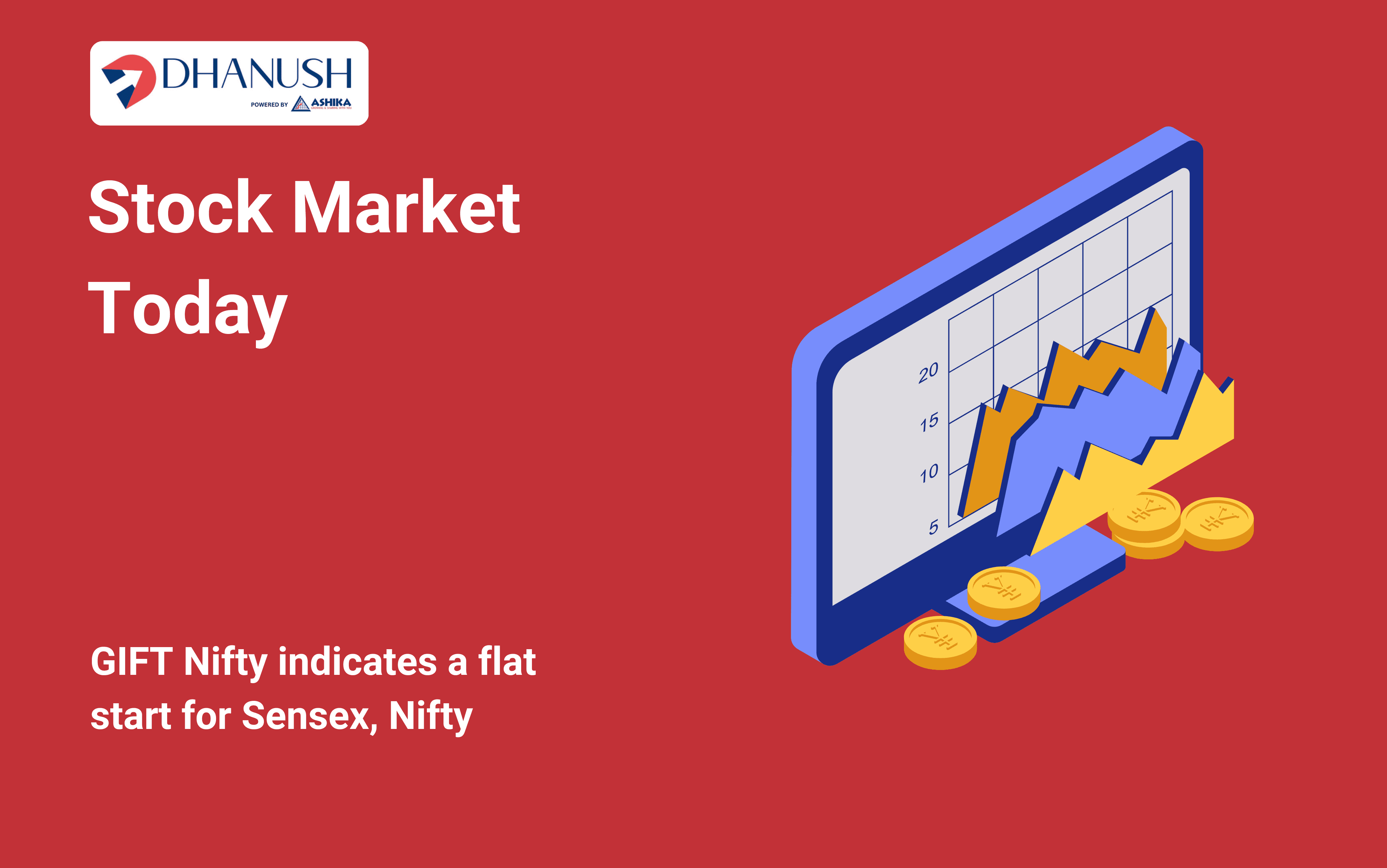Stock Market Today: GIFT Nifty indicates a flat start for Sensex, Nifty