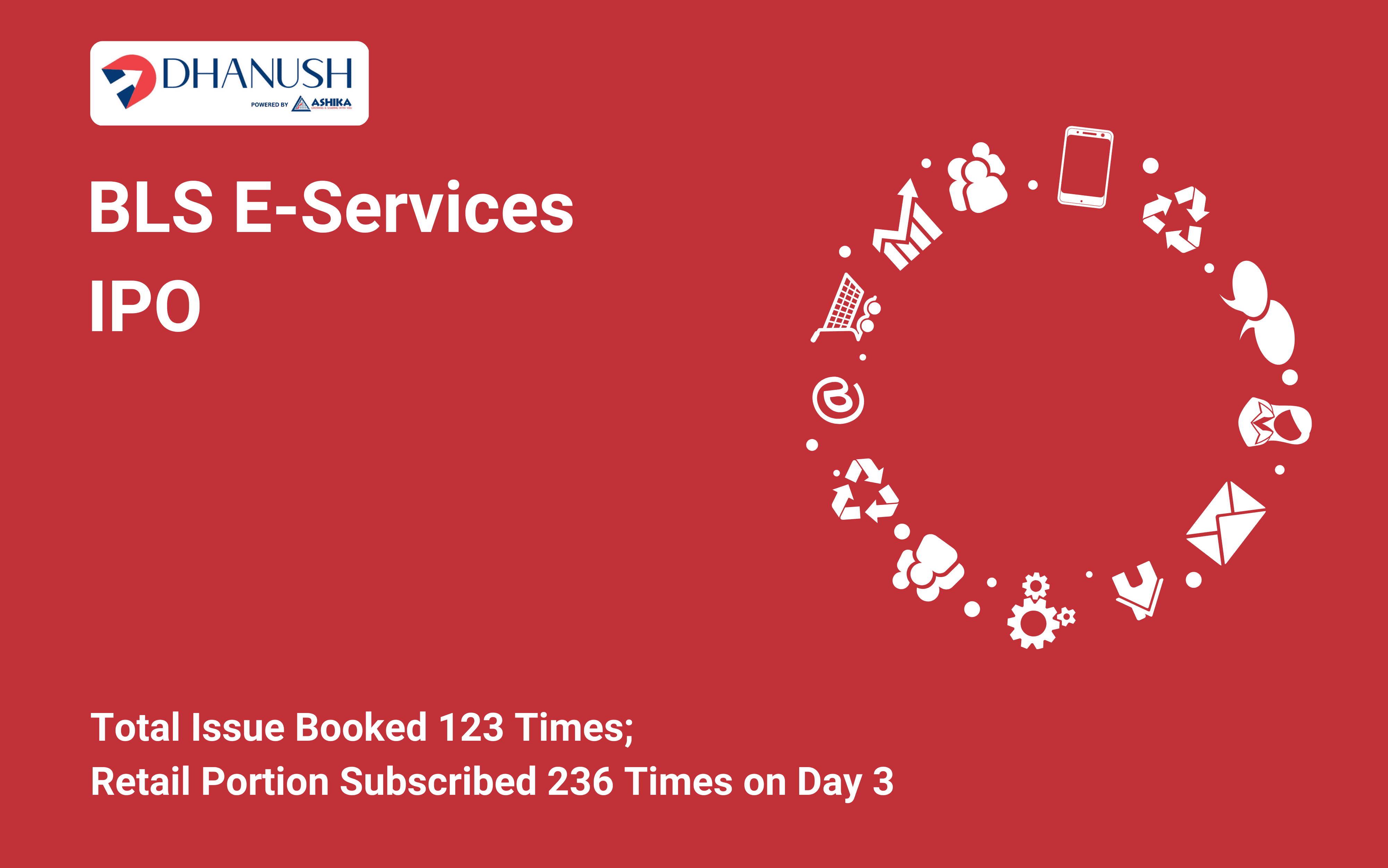 BLS E-Services IPO: Total Issue Booked 123 Times; Retail Portion Subscribed 236 Times on Day 3