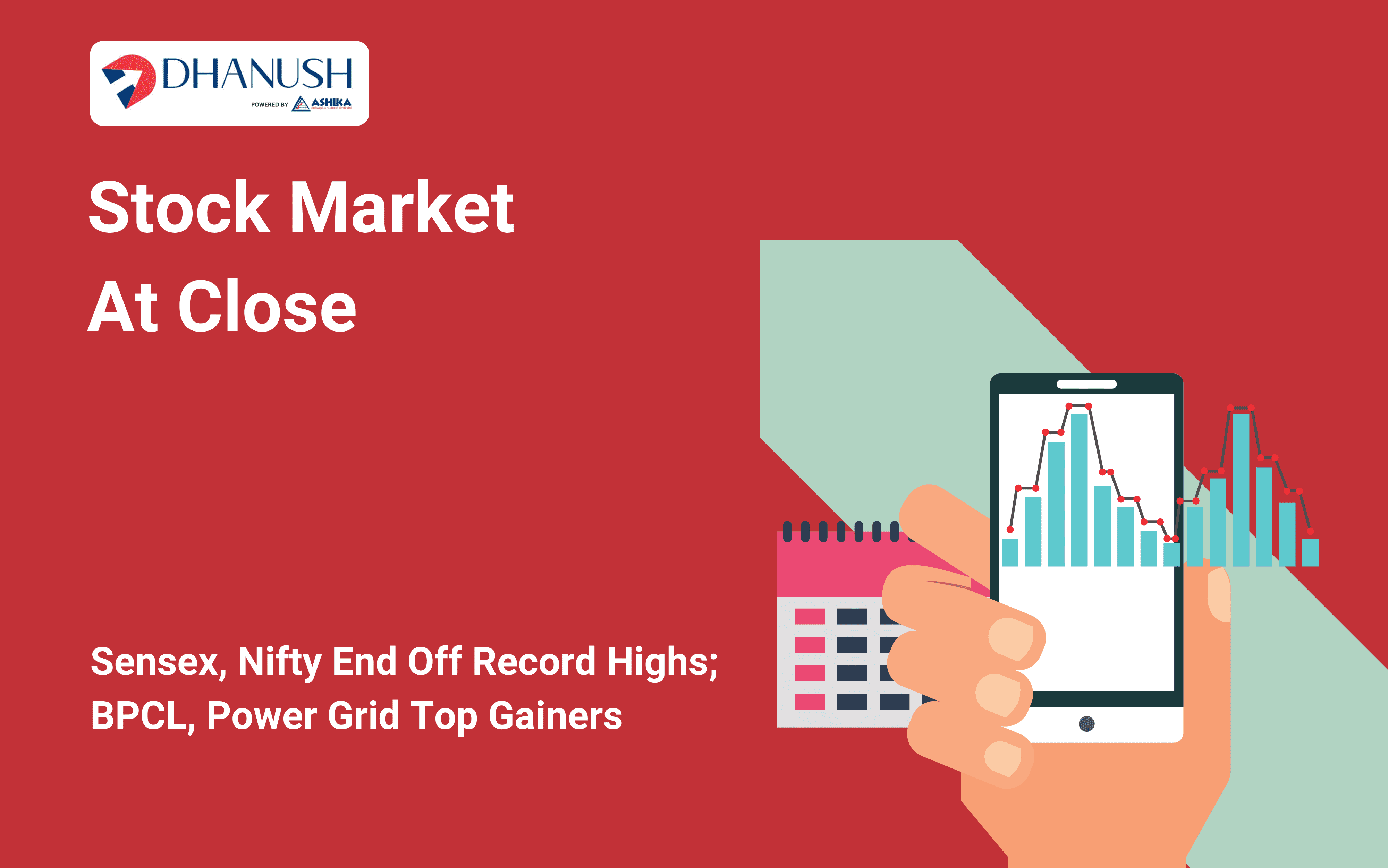 Stock Market At Close: Sensex, Nifty End Off Record Highs; BPCL, Power Grid Top Gainers