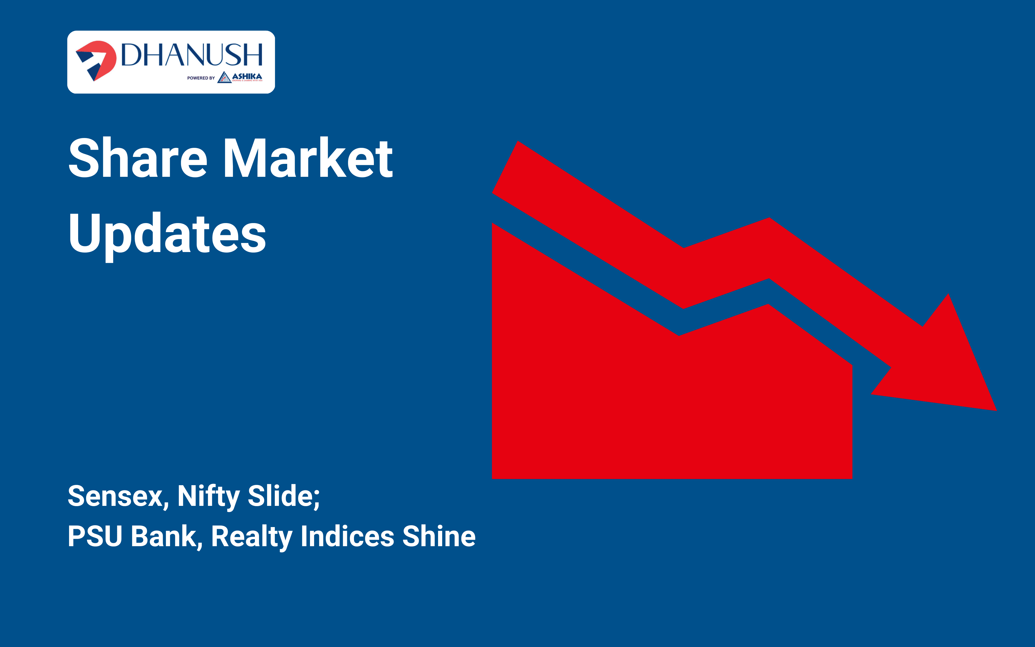 Share Market Updates: Sensex, Nifty Slide; PSU Bank, Realty Indices Shine