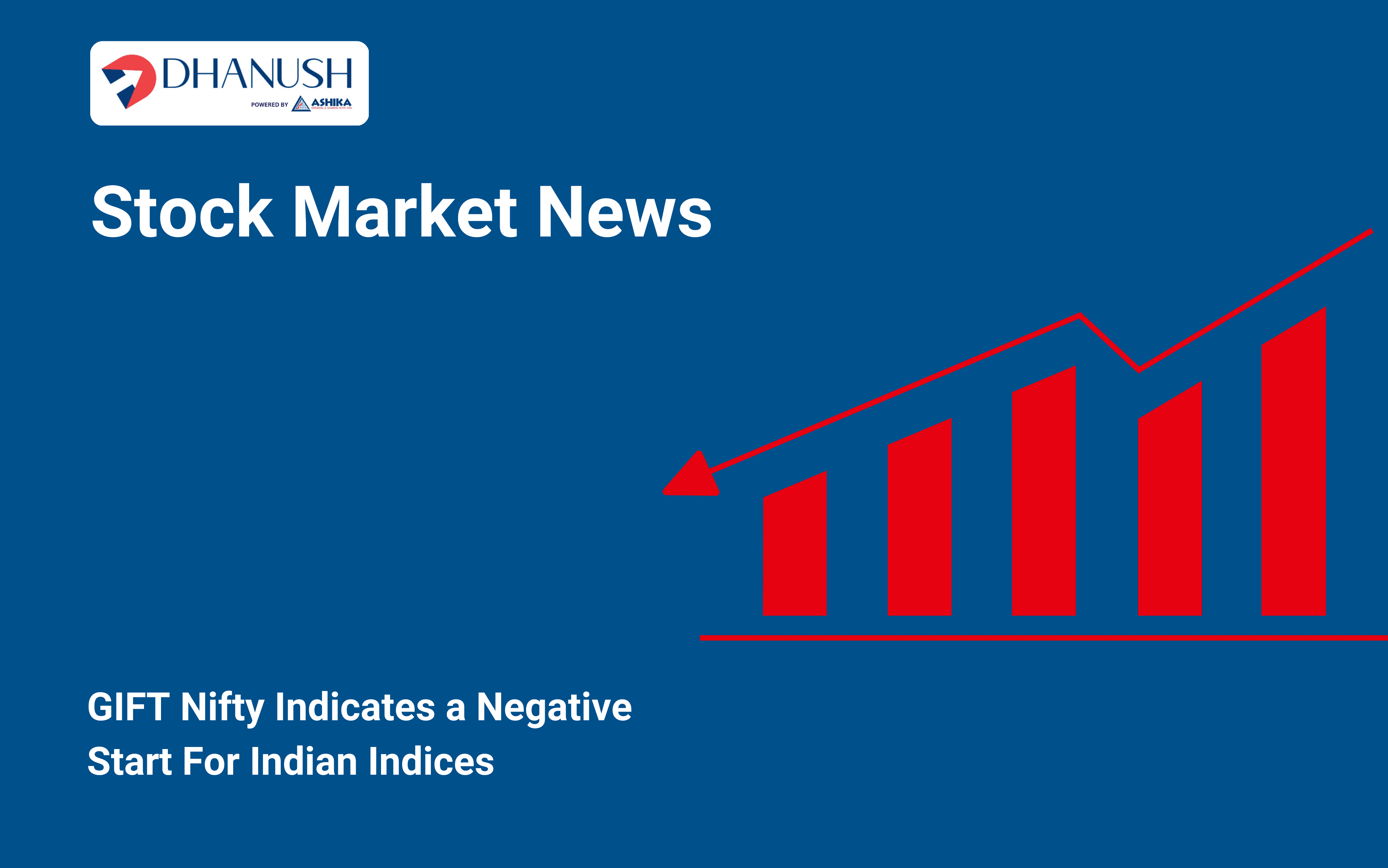 Stock Market News: GIFT Nifty Indicates a Negative Start For Indian Indices