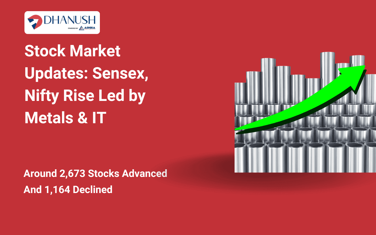 Stock Market Updates: Sensex, Nifty Rise Led by Metals & IT; Financials Drag