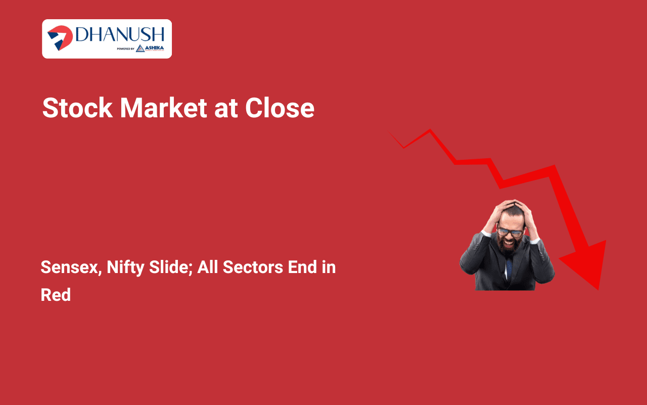 Stock Market at Close: Sensex, Nifty Slide; All Sectors End in Red