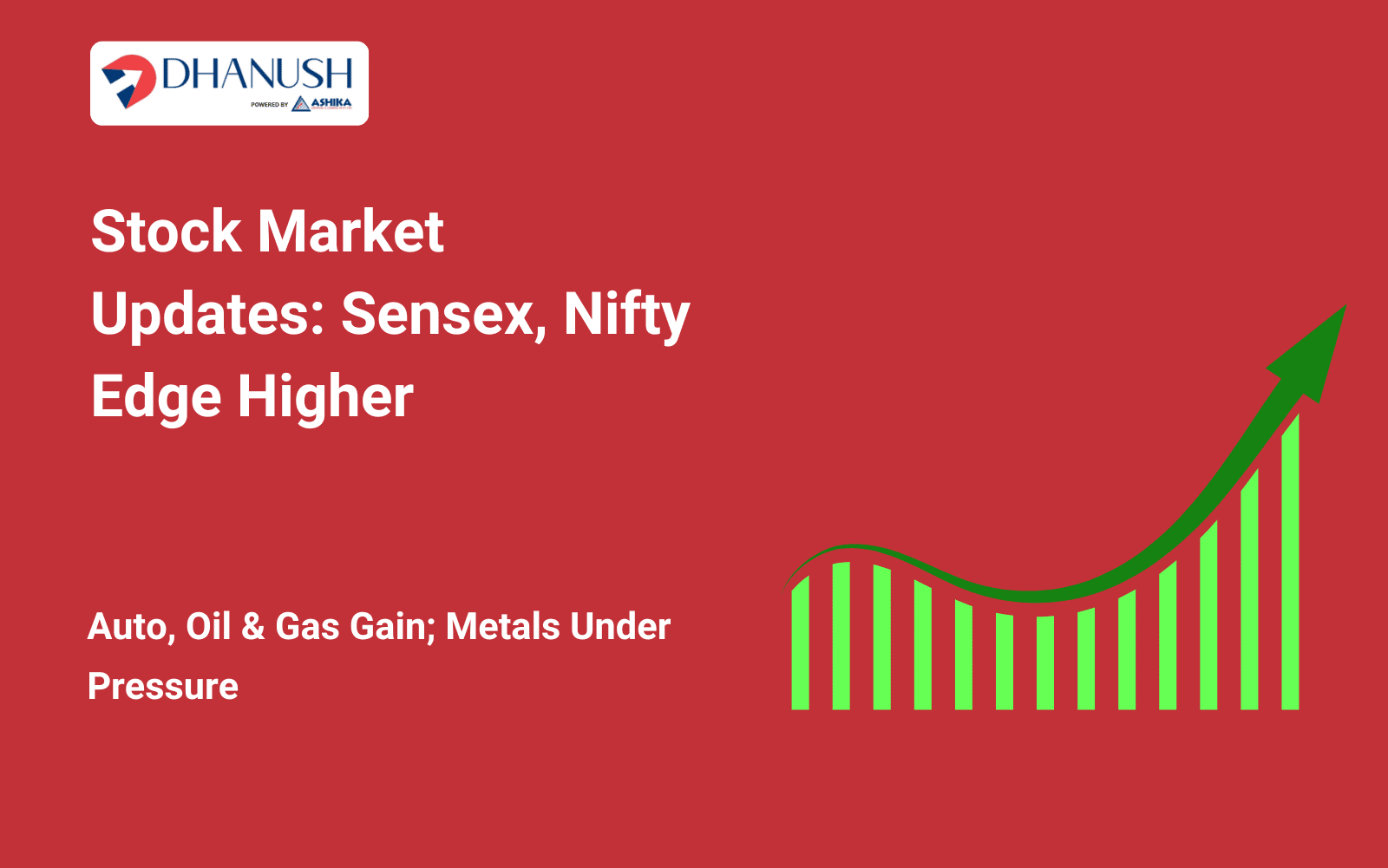 Stock Market Updates: Sensex, Nifty Edge Higher Led by Auto, Oil & Gas; Metals Under Pressure