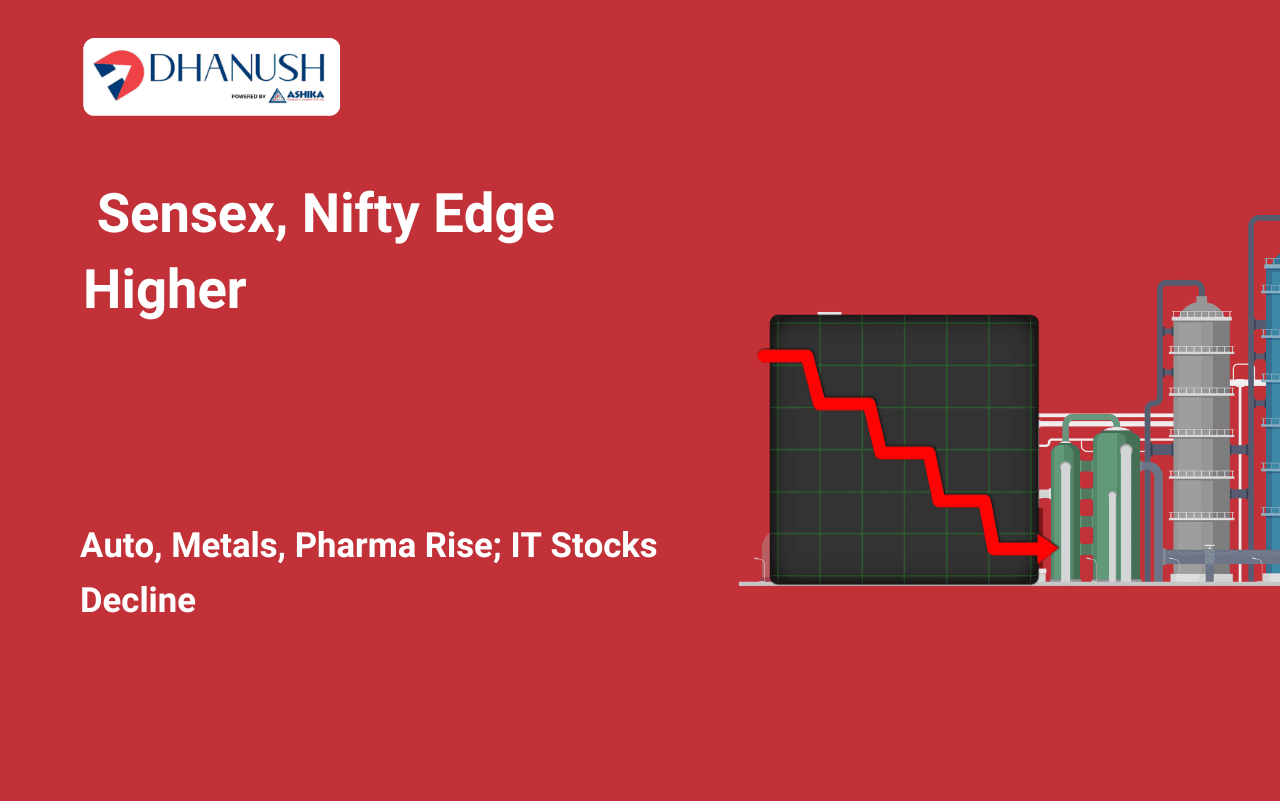Sensex, Nifty Edge Higher Led by Auto, Metals, Pharma; IT Stocks Decline