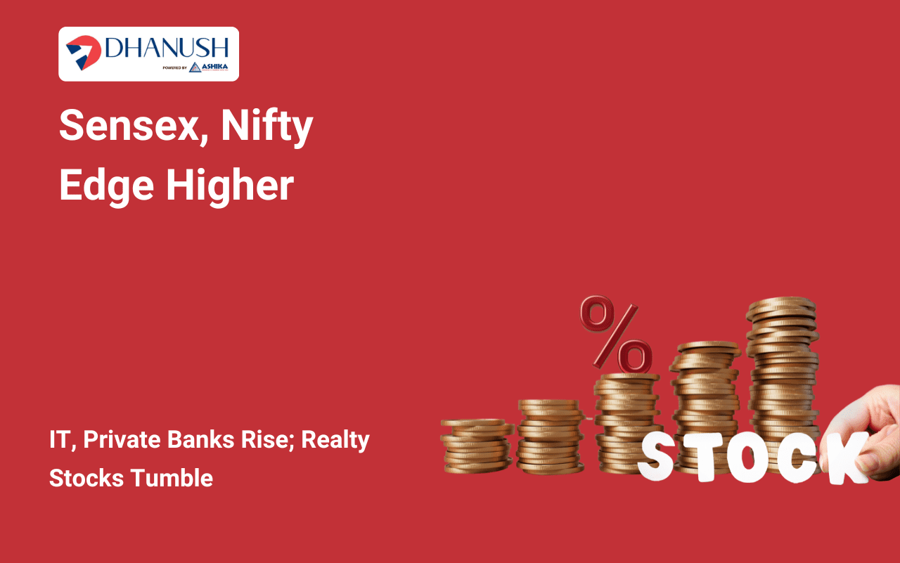 Sensex, Nifty Edge Higher Led by IT, Private Banks; Realty Stocks Tumble