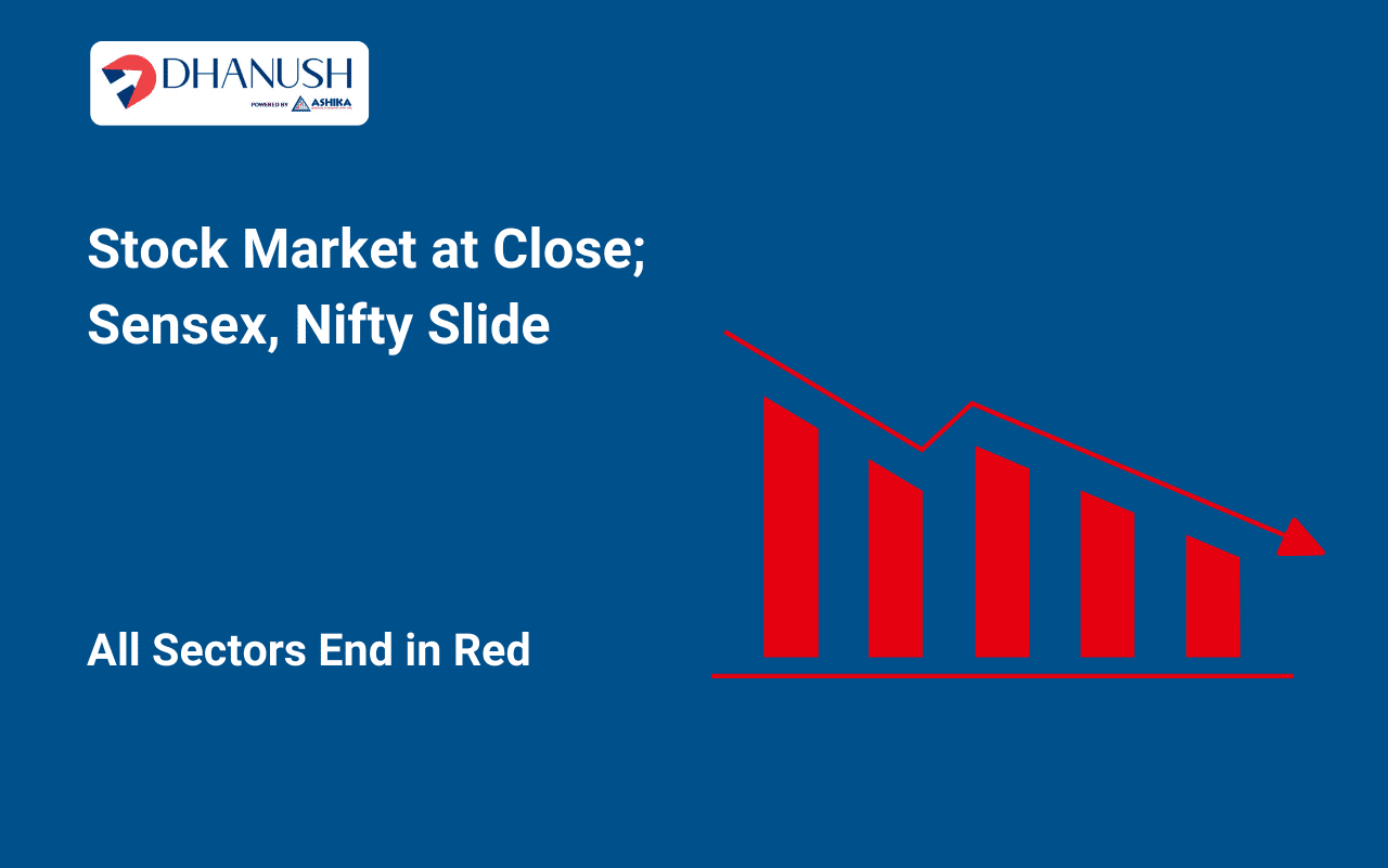 Stock Market at Close; Sensex, Nifty Slide; All Sectors End in Red