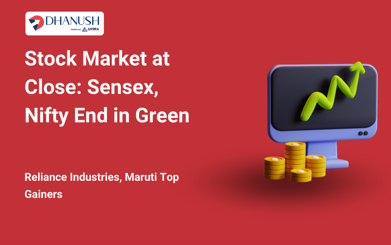 Stock Market at Close: Sensex, Nifty End in Green; Reliance Industries, Maruti Top Gainers