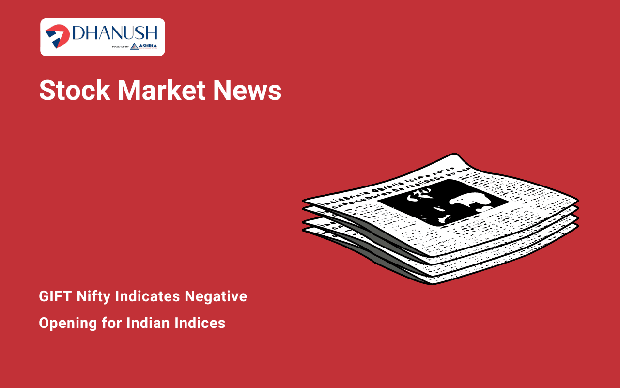 Stock Market News: GIFT Nifty Indicates Negative Opening for Indian Indices